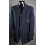 Graeme Pollock South Africa cricket blazer, navy blue with red lining,