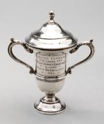 A small silver trophy cup won by the celebrated Welsh-born Olympic water polo player and swimmer
