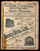 Everton v Middlesbrough programme 16th April 1910, combined issue for Liverpool reserves v Nelson,