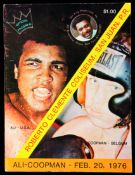 Rare programme for the Muhammad Ali v Jean-Pierre Coopman World Heavyweight Championship fight in