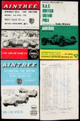 Four Aintree motor racing programmes,