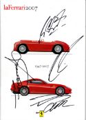 2007 'La Ferrari' cover signed by Michael Schumacher, Felipe Massa, Kimi Raikkonen,