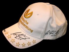Michael Schumacher signed 2013 DVAG white cap,