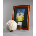 A football signed by the Brazil team on the occasion of the Umbro Cup match v England at Wembley