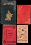 A collection of books relating to Lancashire cricket,