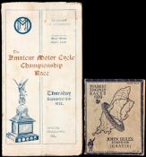 Amateur Motor Cycle Championship Race programme 8th September 1927, held over the T.T.