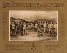 A Michael Brown Life Association of Scotland calendar print featuring the first international