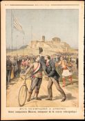 Athens 1896 Olympic Games: a supplement print issued by Le Petit Journal featuring the French
