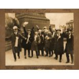 An evocative photograph of Cardiff City supporters in Trafalgar Square in London ahead of the 1927