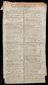 A collection of printed racecards/results for Yorkshire meetings in the late 18th & early 19th