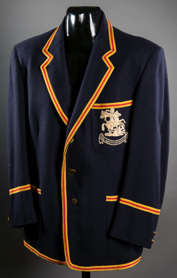 Godfrey Evans MCC blazer from the England cricket tour to South Africa 1956-57,