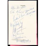 An autographed booklet commemorating the centenary of the entry of Donington school into the first