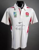 A Jonny Wilkinson signed England 2003 Rugby World Cup replica shirt,