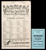 Scottish National Football Programme 1st January 1926, covering all the Scottish League fixtures,