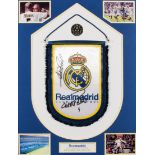 A David Beckham, Ronaldo & Zinedine Zidane signed Real Madrid framed presentation,