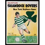 Shamrock Rovers v New York Skyliners programme played at Manning Bowl, Lynn, Massachusetts,
