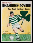 Shamrock Rovers v New York Skyliners programme played at Manning Bowl, Lynn, Massachusetts,