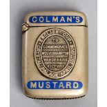 Colman's Mustard vesta case commemorating the victory of Wolverhampton Wanderers in the 1908 F.A.