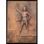 Paris 1900 Olympic Games winner's plaque for University Shooting Competition, bronze,