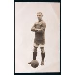 Portrait postcard signed by Bob Torrance the Bradford footballer between 1908 and 1917,