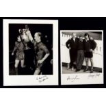 The signatures of Manchester United's Bobby Charlton, Denis Law & George Best,