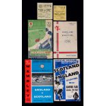 A post-war collection of England v Scotland international programmes and tickets,