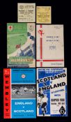 A post-war collection of England v Scotland international programmes and tickets,
