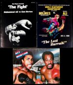 A group of three Muhammad Ali official fight programmes,