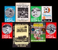 Seven programmes for West Ham United matches played n the USA,