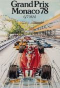 1978 Monaco Grand Prix original Formula 1 poster,