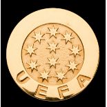 UEFA European Cup winner's medal season 1976-77, in continental yellow metal, inscribed UEFA,