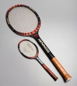 A Donnay Borg Pro oversize shop display racquet 1980s, 137cm.