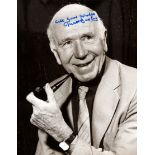 Matt Busby signed photograph, 10 by 8in.