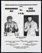 Programme for the Muhammad Ali v Lyle Alzado eight round exhibition match at the Mile High Stadium,