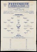 A rare single sheet programme from the 1st season of the League Cup for the match between