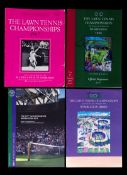 Four signed Wimbledon tennis programmes,