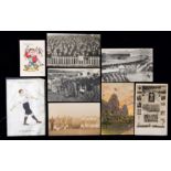 Football postcards, crowd scenes, views of stadiums including Wembley & Hampden Park, trophies,