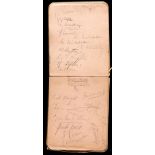 Two small late 1930s football autograph books, various team and part-team groups in pencil, WBA,