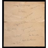 Wolverhampton Wanderers autographs circa 1949,