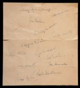 Wolverhampton Wanderers autographs circa 1949,