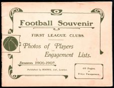 Scarce Football Souvenir First League Clubs season 1906-1907,