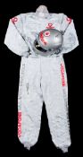 Fernando Alonso signed helmet and racesuit from a Vodafone press event held at Goodwood in 2007,