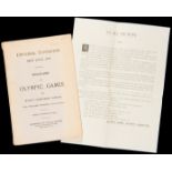 A rare programme of the Olympic Games of St Louis 1904,