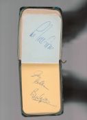 A zip-up autograph book from the 1970s with 26 golfers' signatures, Including Peter Thompson,