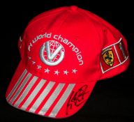 Michael Schumacher signed 2004 F1 World Champion cap,