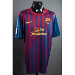 Lionel Messi signed replica Barcelona jersey from his club record 73 goals scoring season 2011-12,