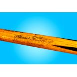 A multi-signed Horace Lindrum billiards cue signed on the occasion of the re-opening of the