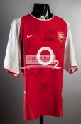 Arsenal 2003-04 replica home jersey signed by the 'Invincibles',