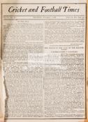 A rare bound volume of Cricket and Football Times, From Vol. II No.28 to No.