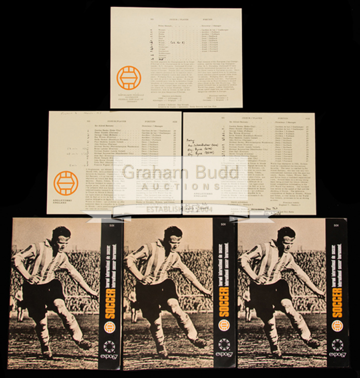 A full set of three England FA XI programmes from the Expo '67 soccer tournament played in Montreal,